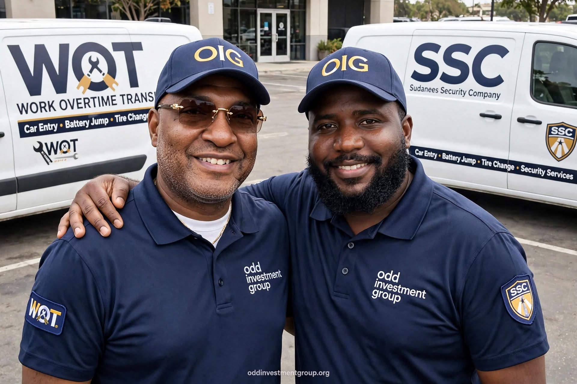 OIG partners with the Work Overtime Trans and Sudanese Security Company vehicles